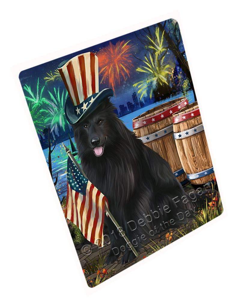 4Th Of July Independence Day Fireworks Belgian Shepherd Dog At The Lake Blanket Blnkt74379