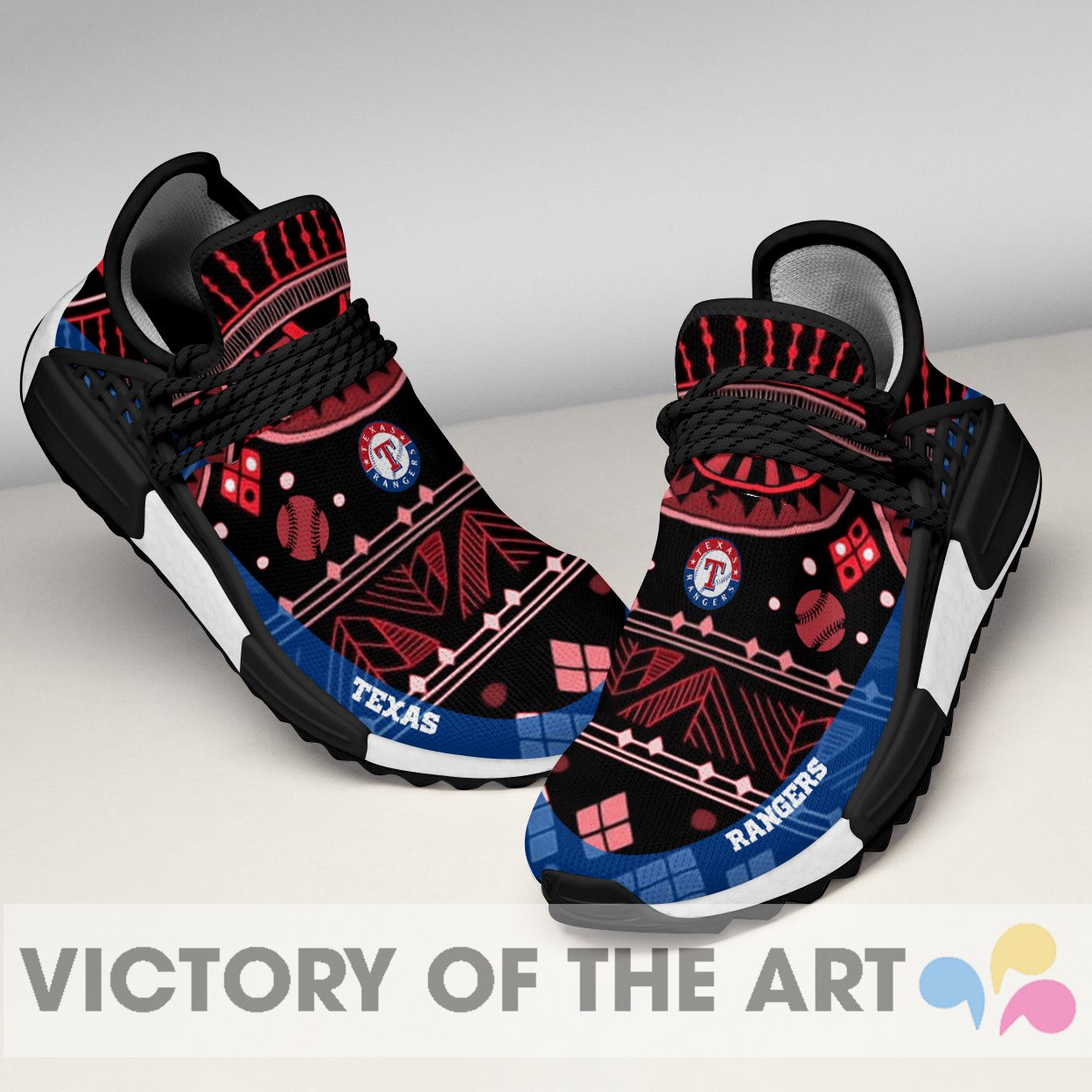 Wonderful Pattern Human Race Texas Rangers Shoes For Fans