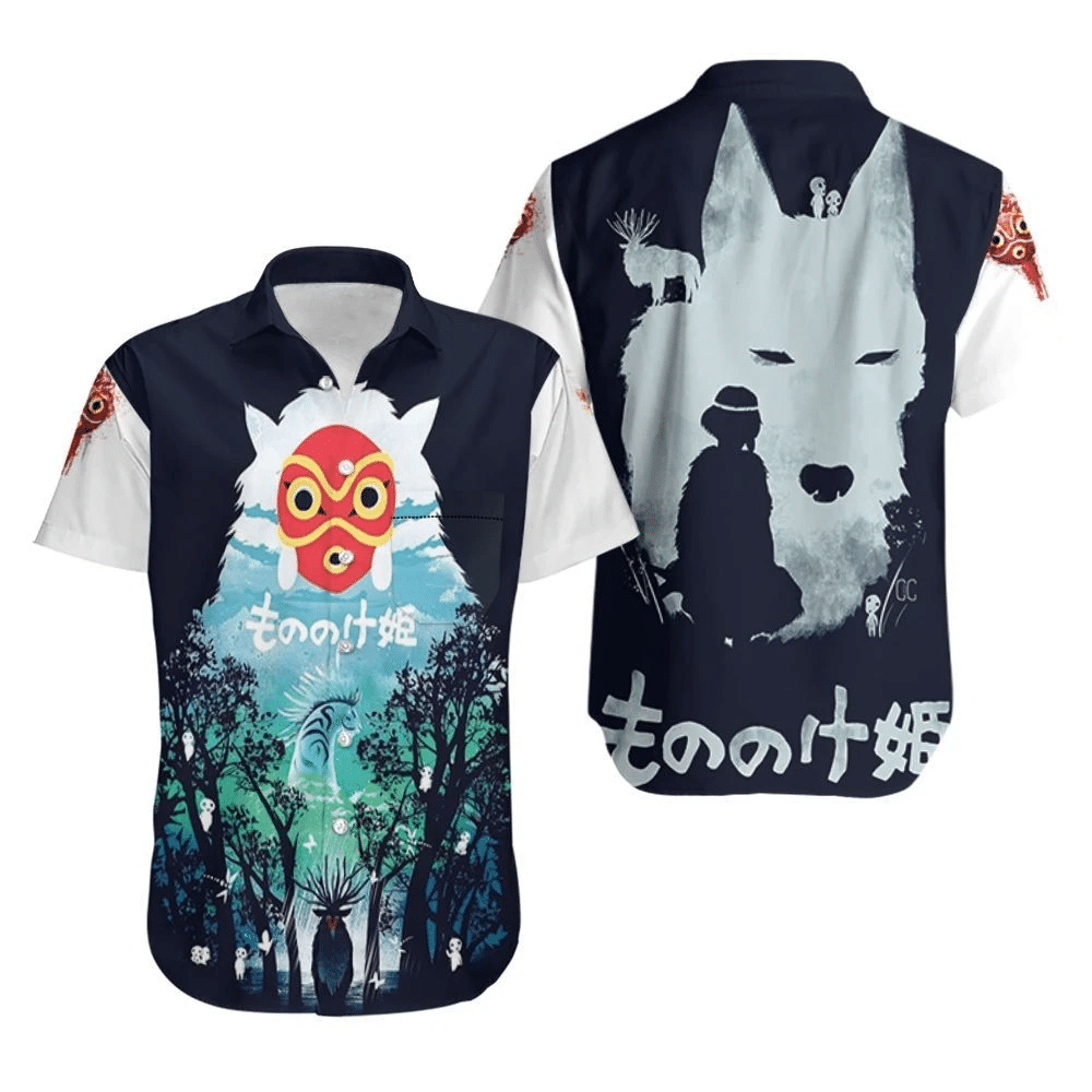 The Soul In The Forest Shishigami Deer God Princess Mononoke Hawaiian Shirt Combo Beach