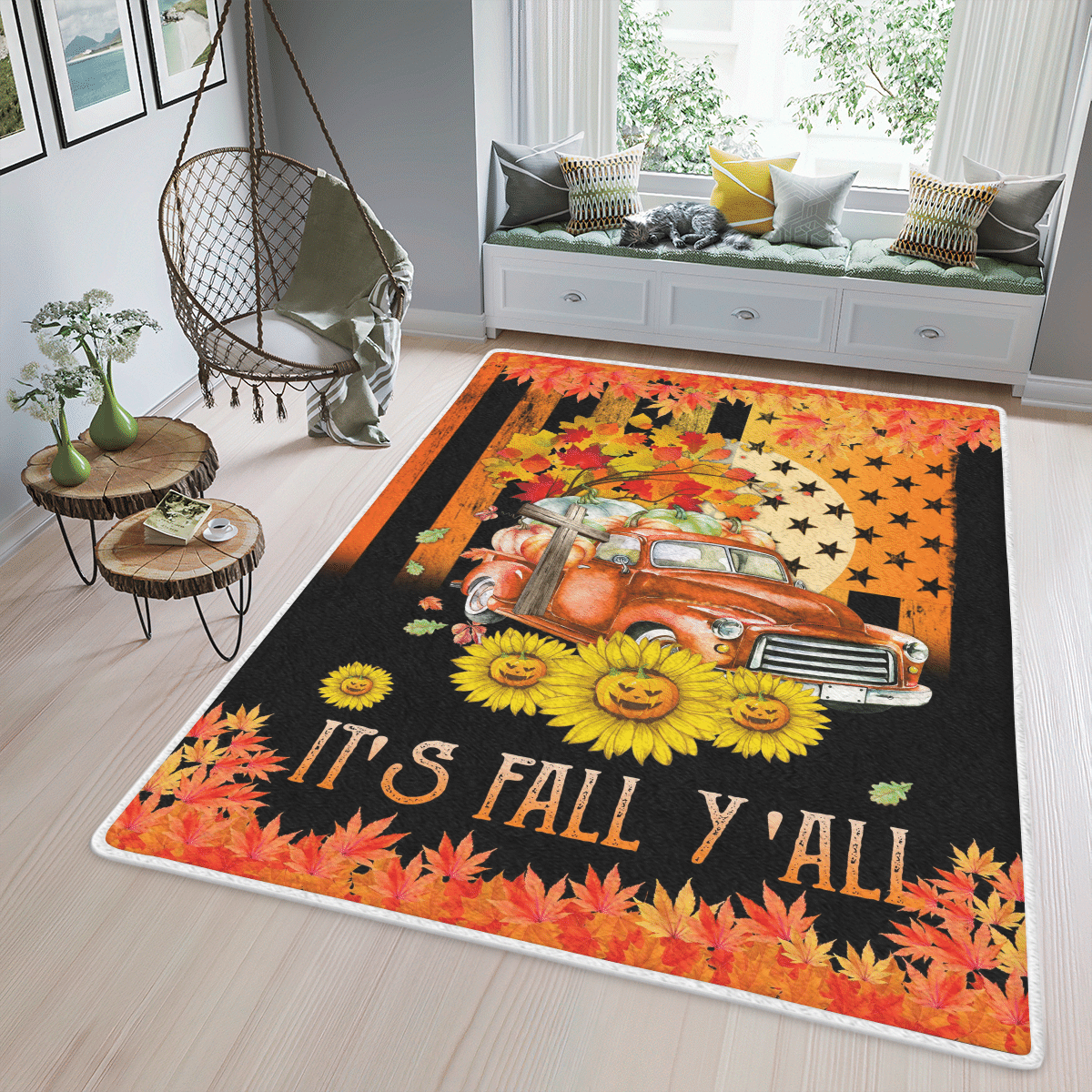 Wooni It’S Fall Y’All – Halloween Area Rug, Rectangle Rug Wn03032219