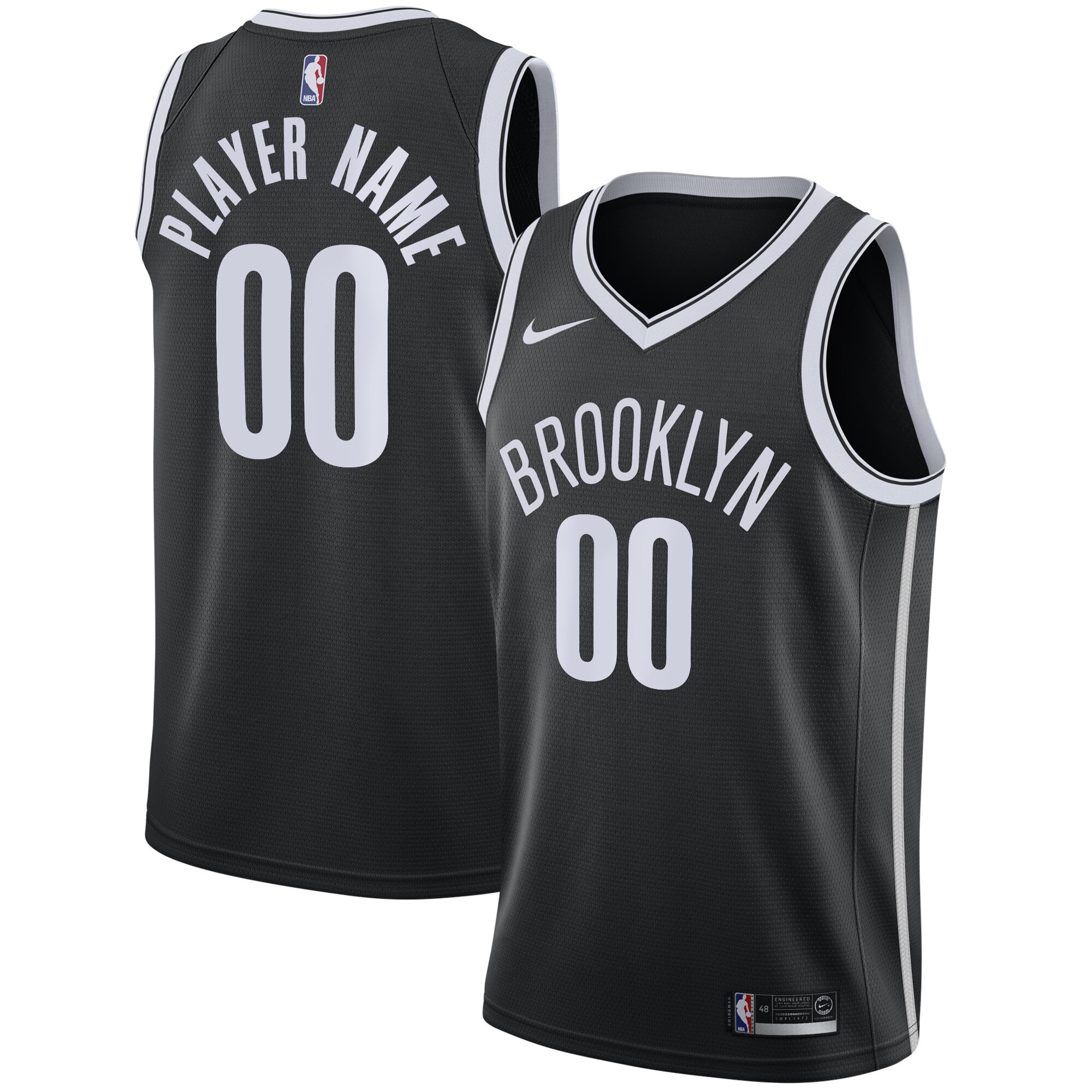 Brooklyn Nets Icon Edition Swingman Jersey – Black – Custom – Youth