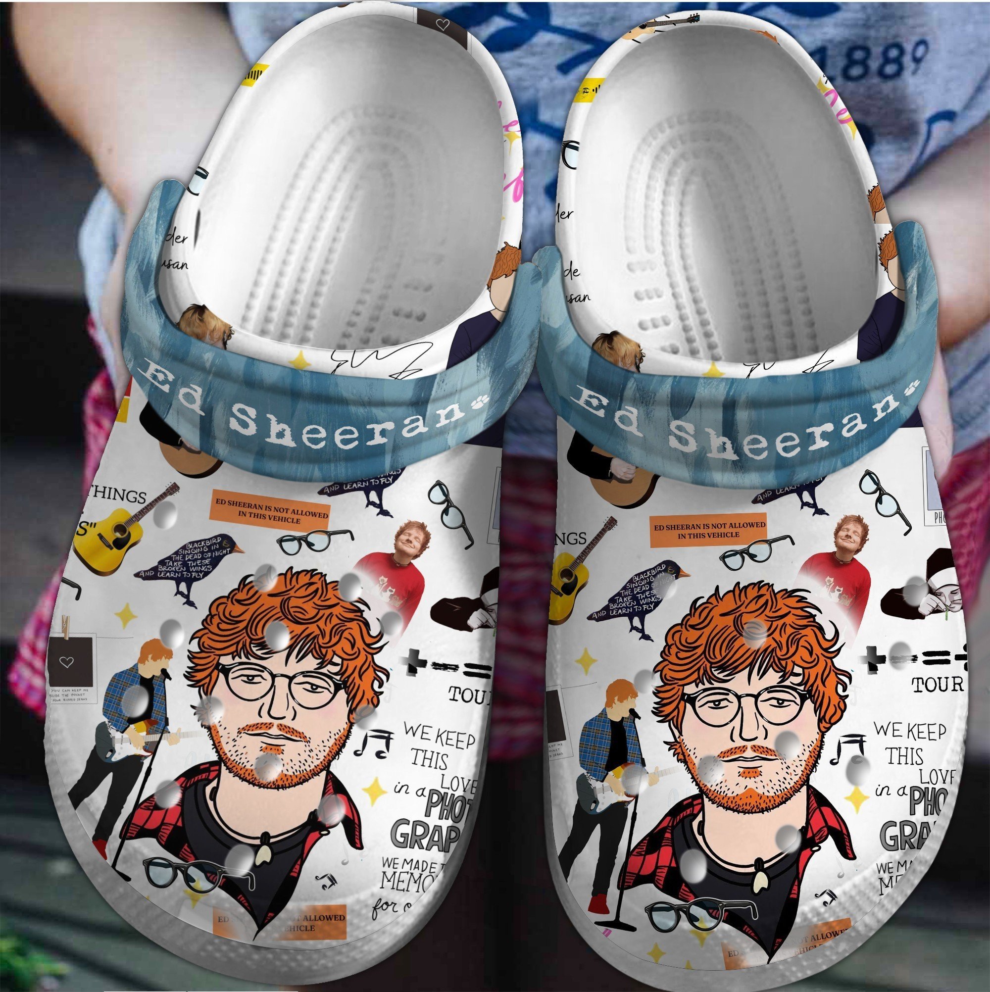 Ed Sheeran Music Crocs Crocband Clogs Shoes Comfortable For Men Women and Kids