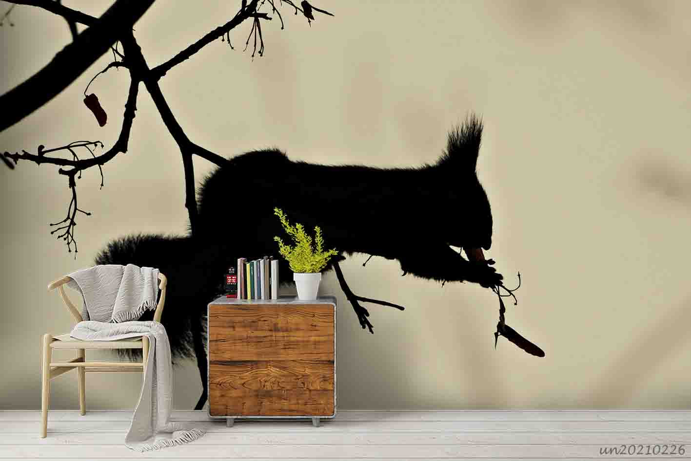 3D Animal Squirrel Wall Mural Wallpaper Lqh 31