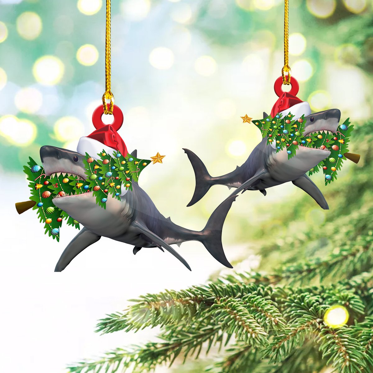 Custom Shaped Ornament – Shark 042 – Nvc97