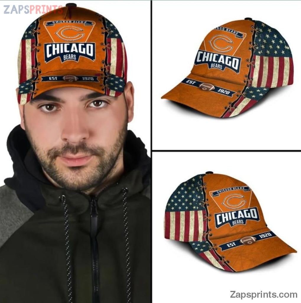 Chicago Bears  Flag 3D Classic Cap V16 Gift For Fan Football Lovers