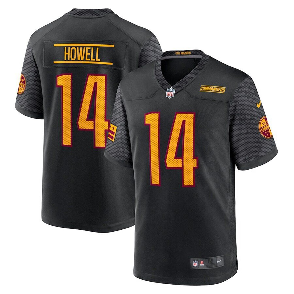 Youth Washington Commanders Sam Howell Black Game Jersey