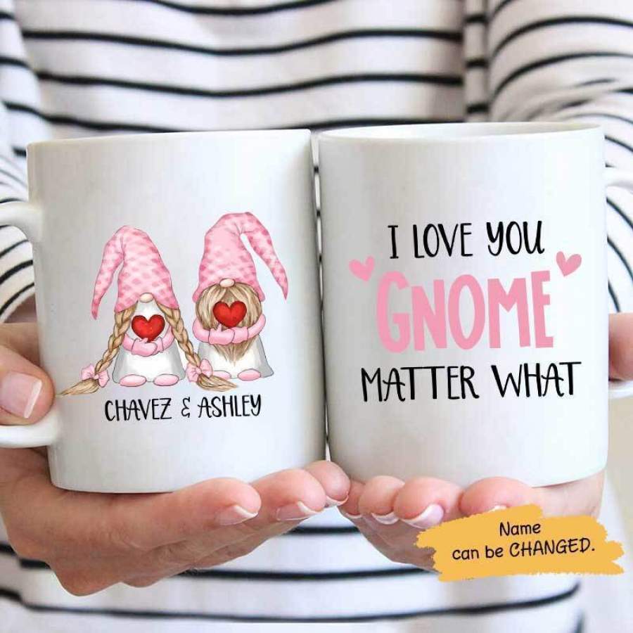 Gnome Love Pun Personalized Mug