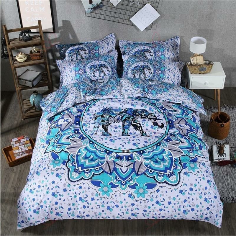 India Elephant Comforter 3D Gs-Cl-Kc0608 Bedding Set