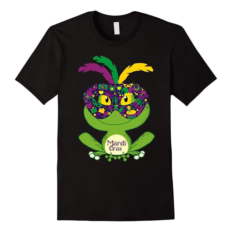 Mardi Gras Frog Funny T Shirt Men Fashion Cotton T-Shirts