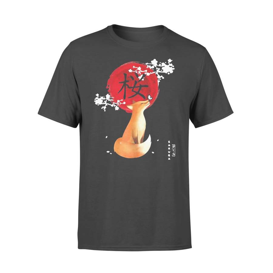 Sakura Cherry Blossom Fox T-shirt