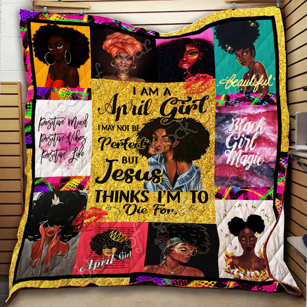 April Girl – Black Queen Quilt