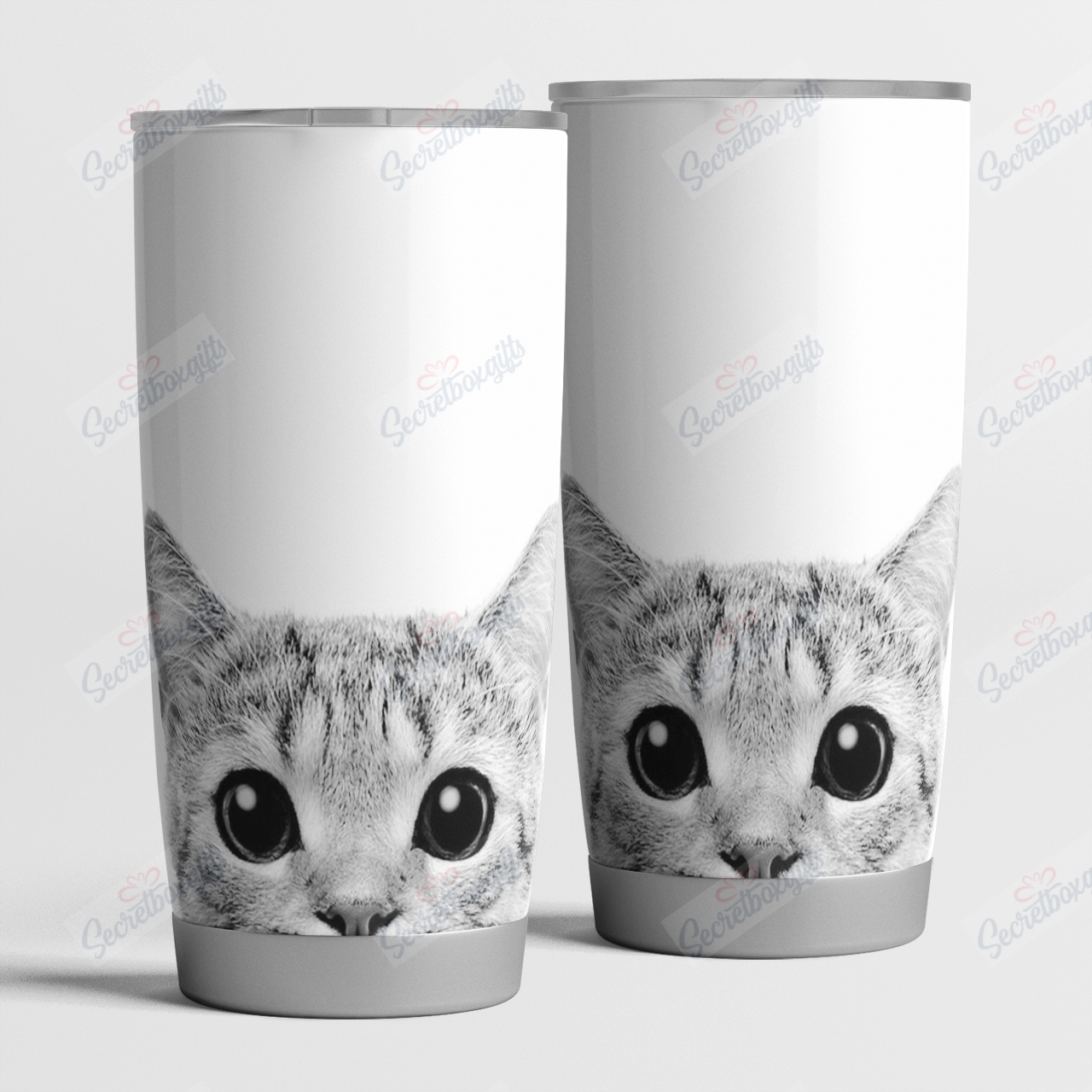 Personalized Cute Kitten Cat Face Nc1611107Cl Stainless Steel Tumbler Travel Customize Name, Text, Number, Image