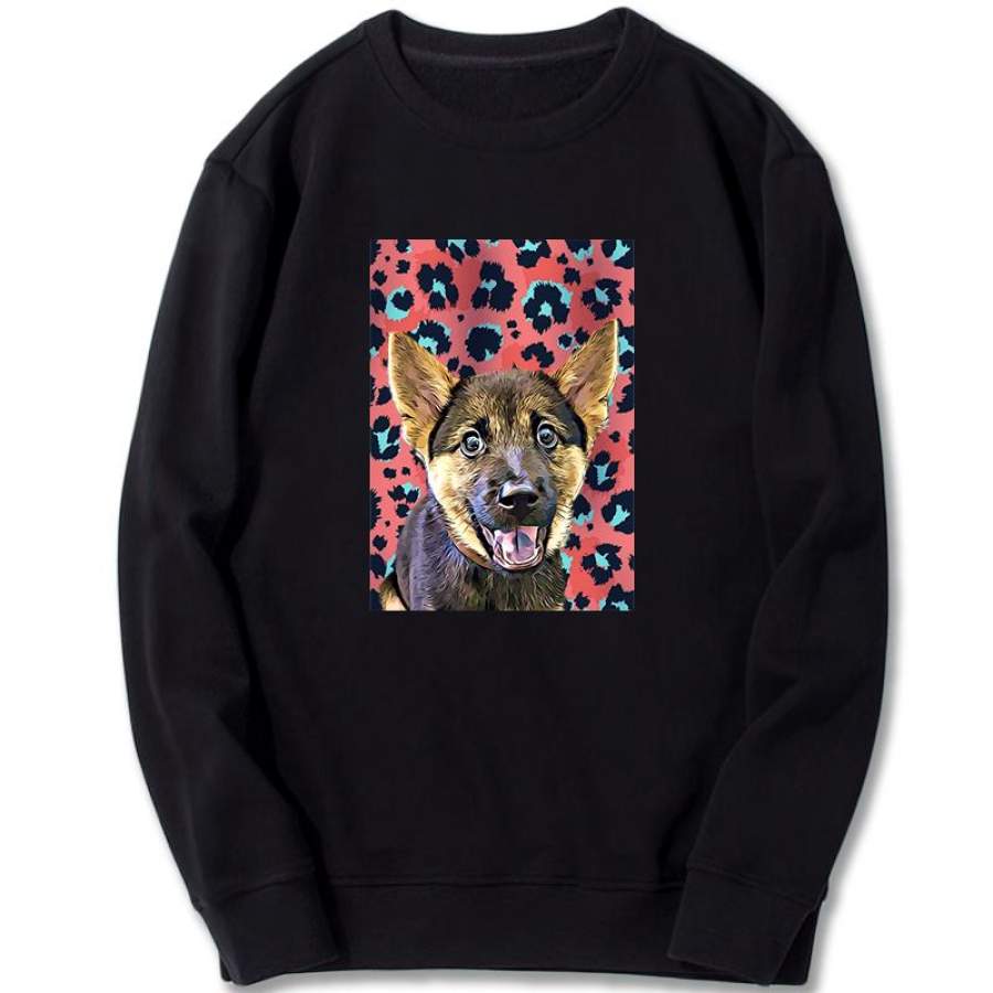 Custom Sweatshirt – Pink Leopard Pattern