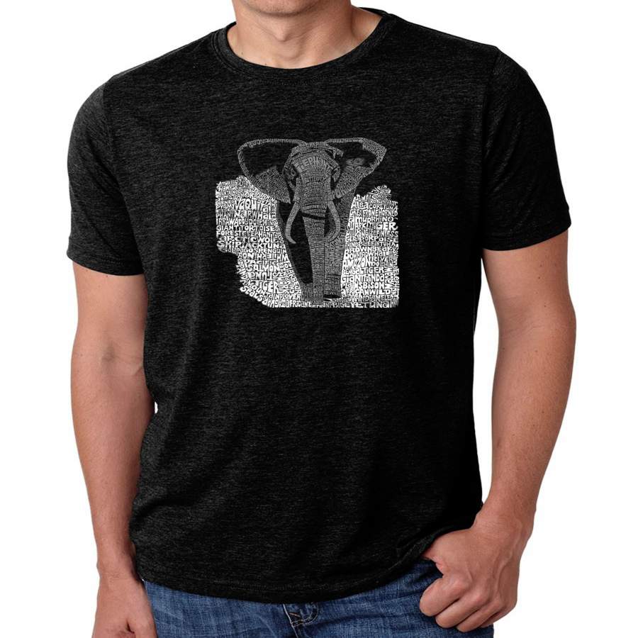 LA Pop Art Men’s Premium Blend Word Art T-shirt – ELEPHANT