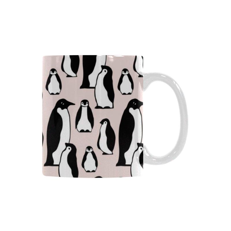 Penguin Pattern Background Classical White Mug (FulFilled In US)