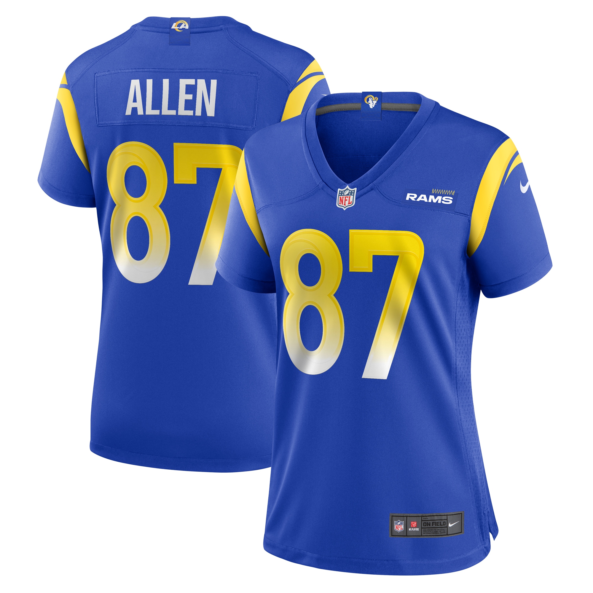 Davis Allen Los Angeles Rams Women's Home Game Jersey – Royal