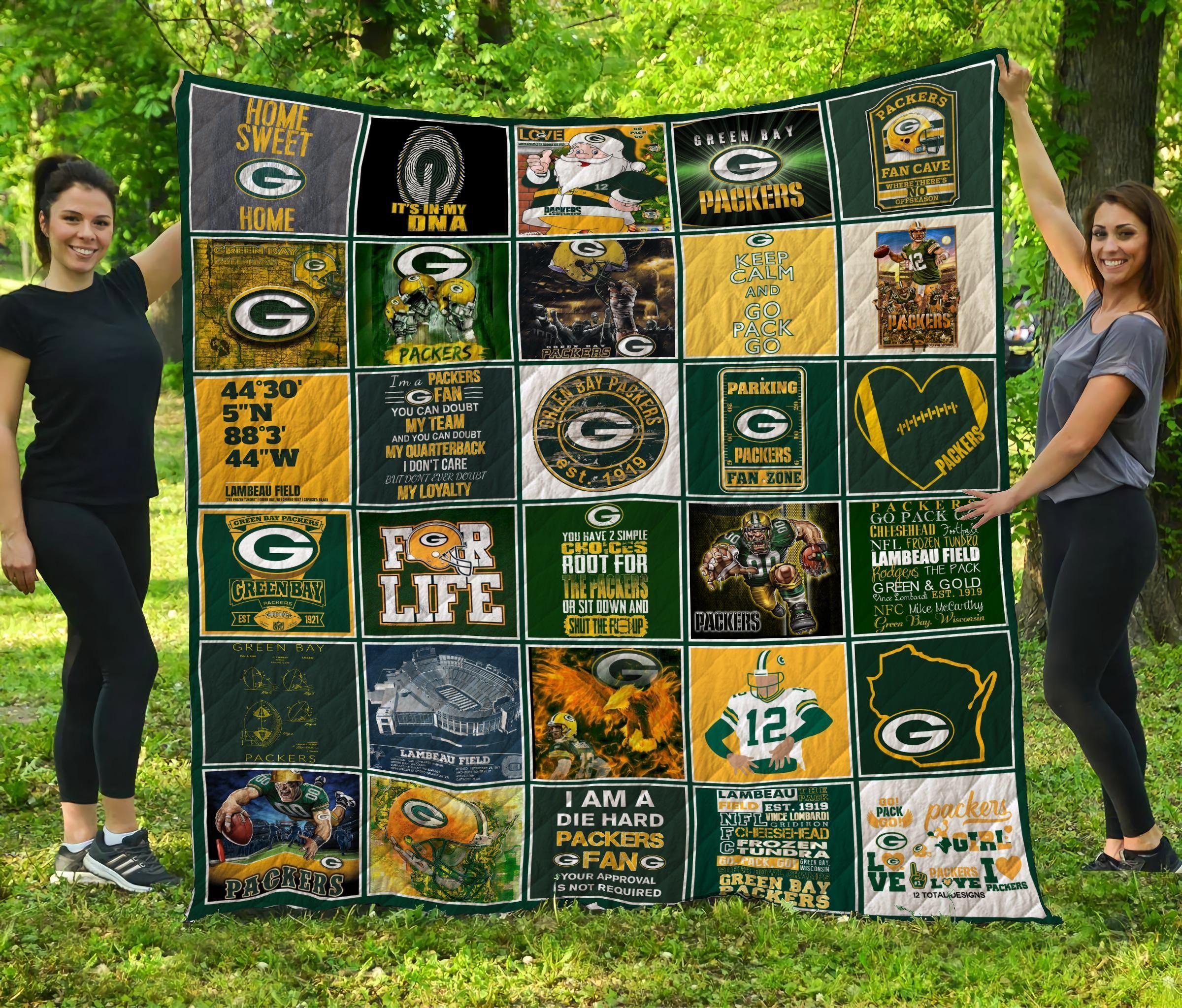 Green Bay Packers Fans 30 Images 100 Cotton Fabric Ds0 07376 Fleece Quilt Blanket Personalized Customized Home Bedroom Decor Gift