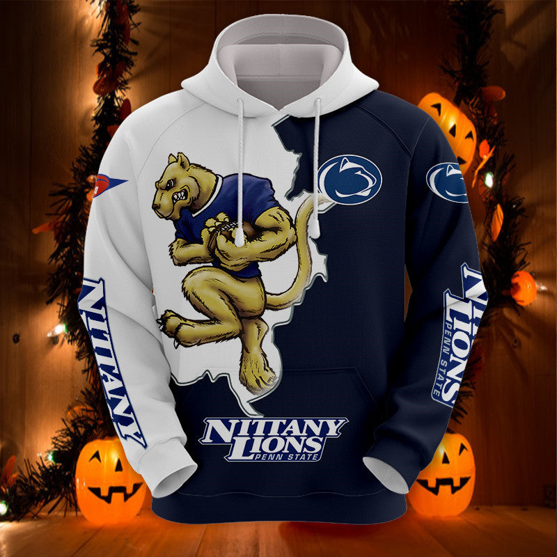 Nittany Lions Penn State Hoodies Mascot Printed