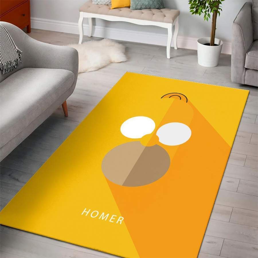 Homer Logo Cartoon Movies Area Rugs Living Room Carpet Floor Decor The US Decor