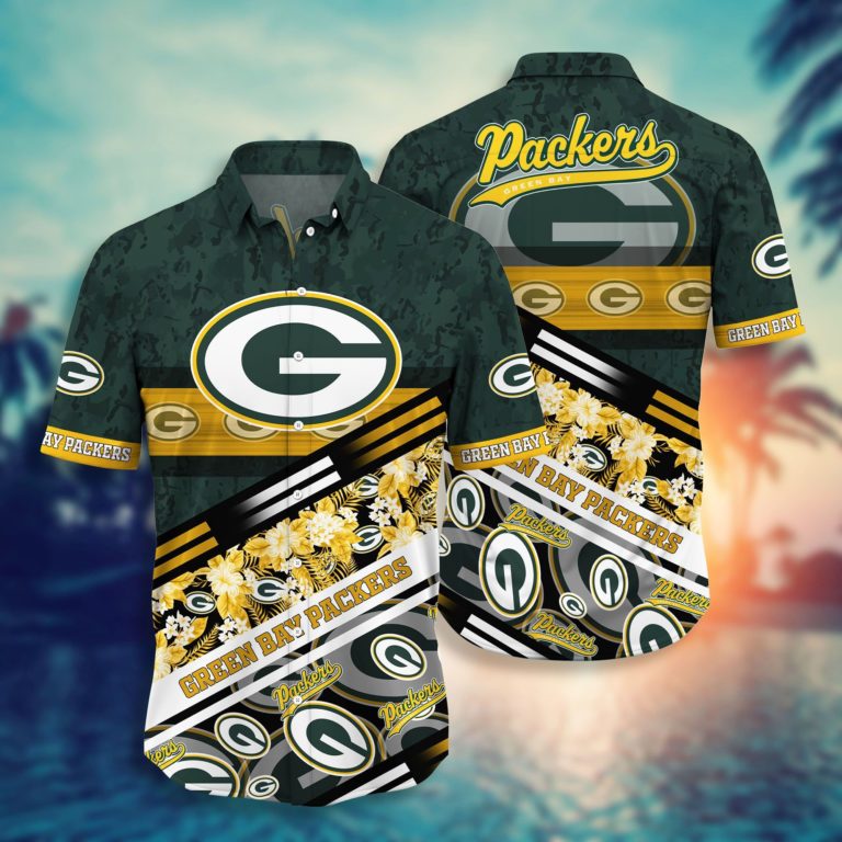 Green Bay Packers Coconut Tree Nfl Hawaiian Shirt For Fans