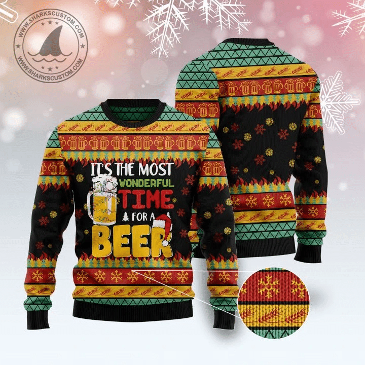 BEER SEASON CHRISTMA UGLY SWEATER TN141236