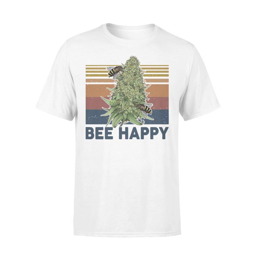 Weed Bee Happy Vintage T-shirt