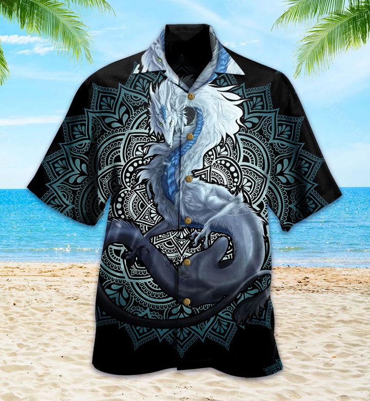 Dragon Mandala Black Hawaii Shirt Ha13905