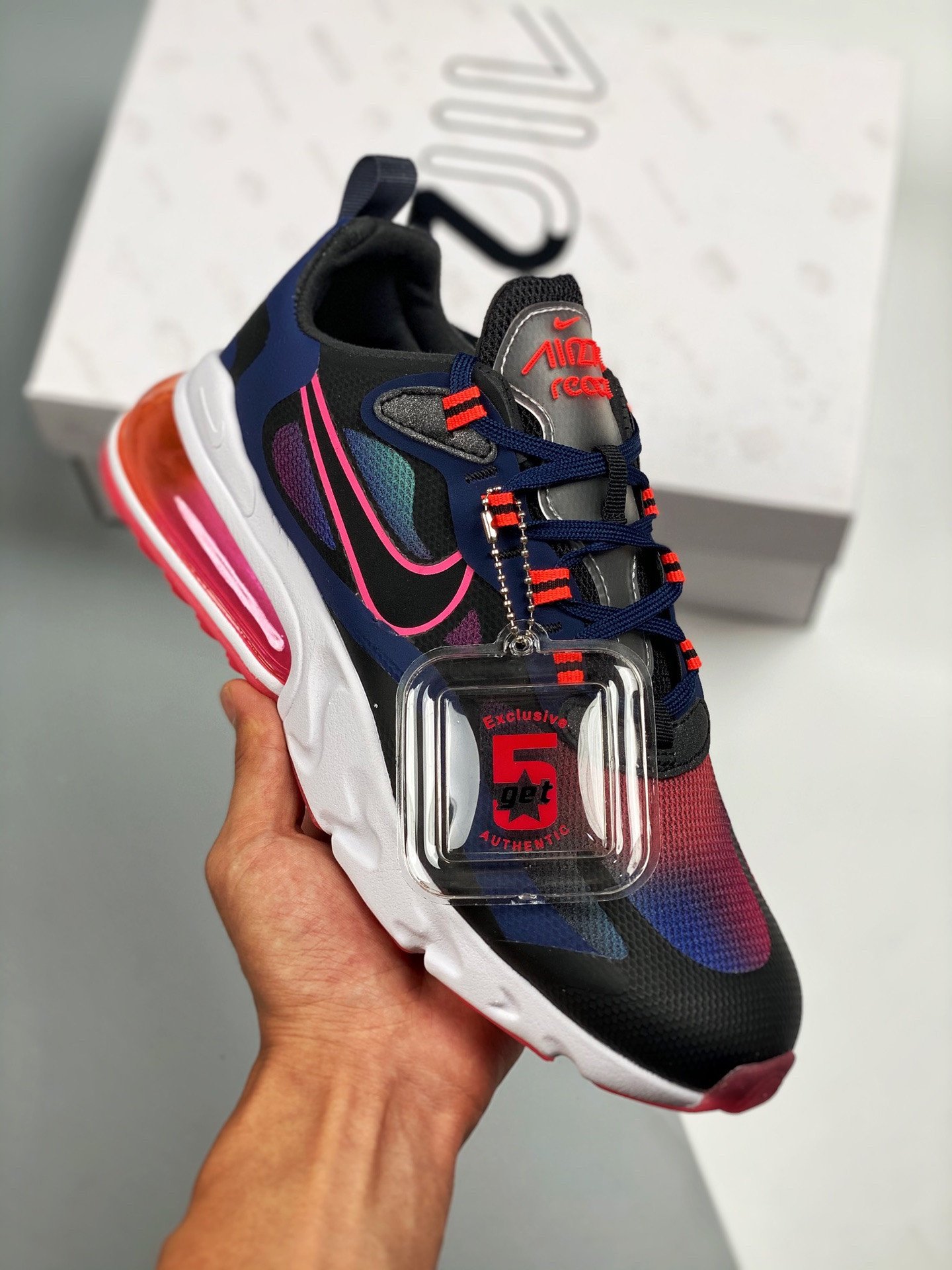 Nike Air Max 270 React Midnight Navy Hyper Pink 5339775