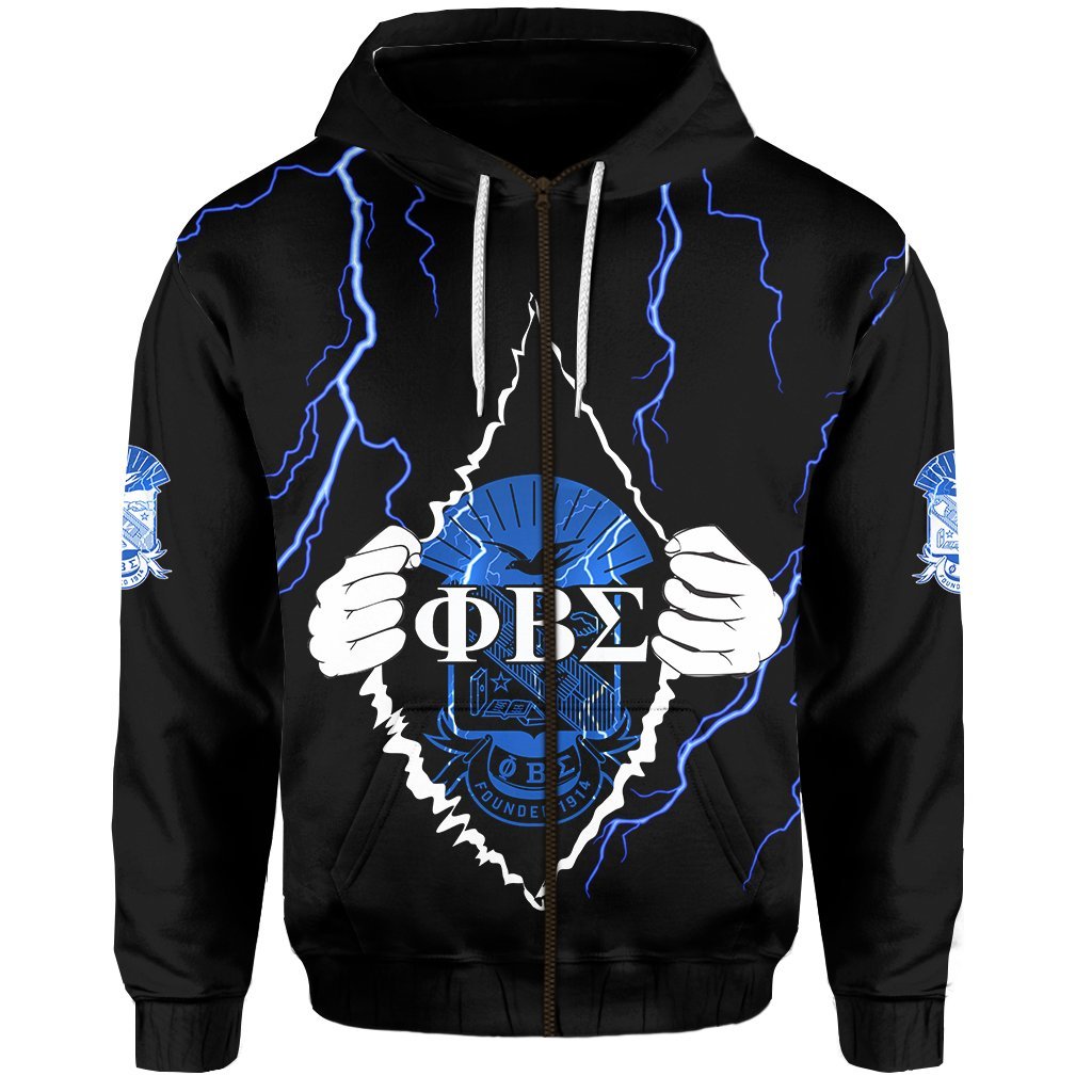 Phi Beta Sigma Zip Hoodie Lightning Lt13