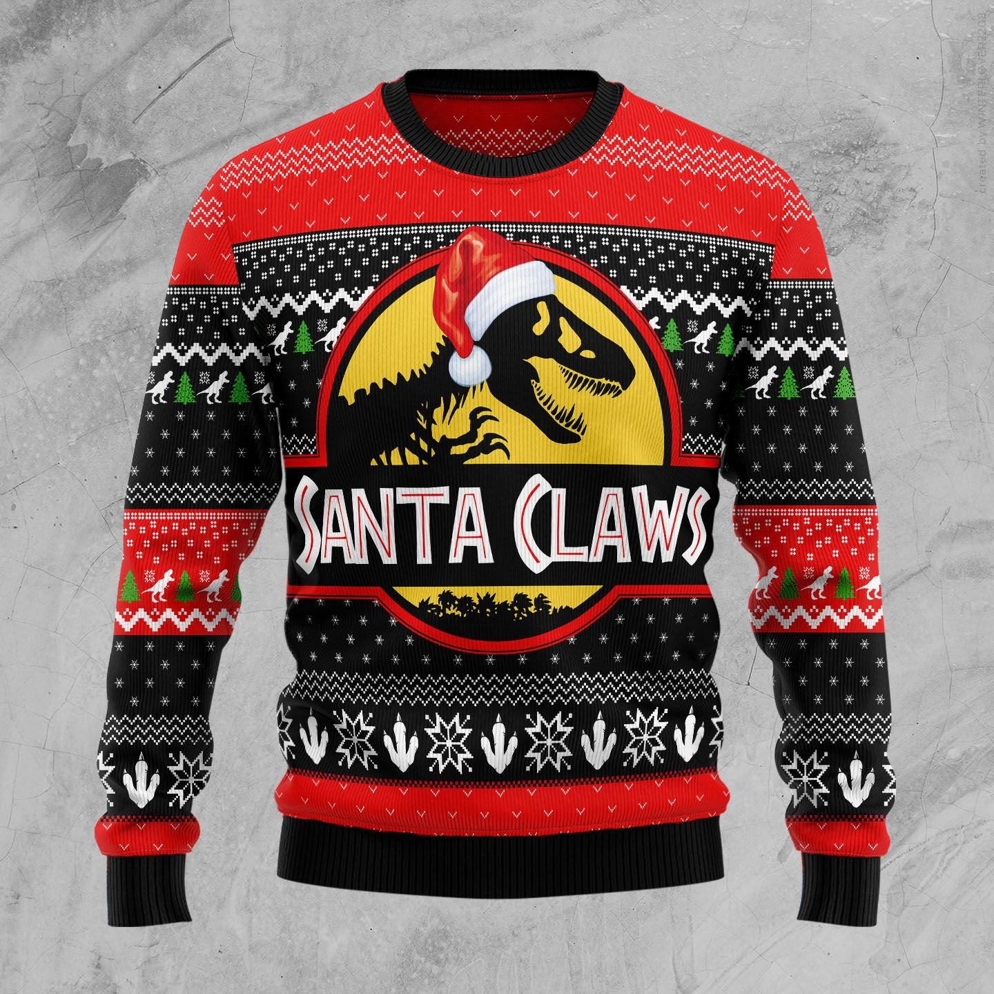 T Rex Santa Claws Ugly Christmas Sweater | For Men & Women | Adult | Us4397