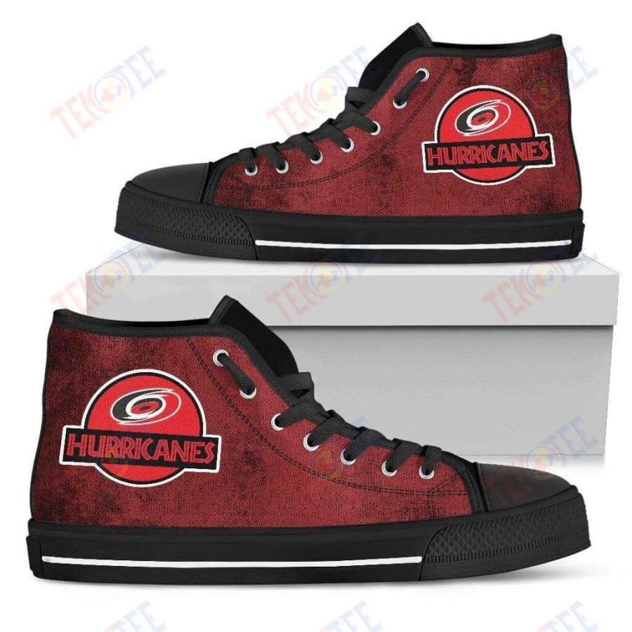 Mens Womens Carolina Hurricanes High Top Shoes Jurassic Parktop Quality TMT364