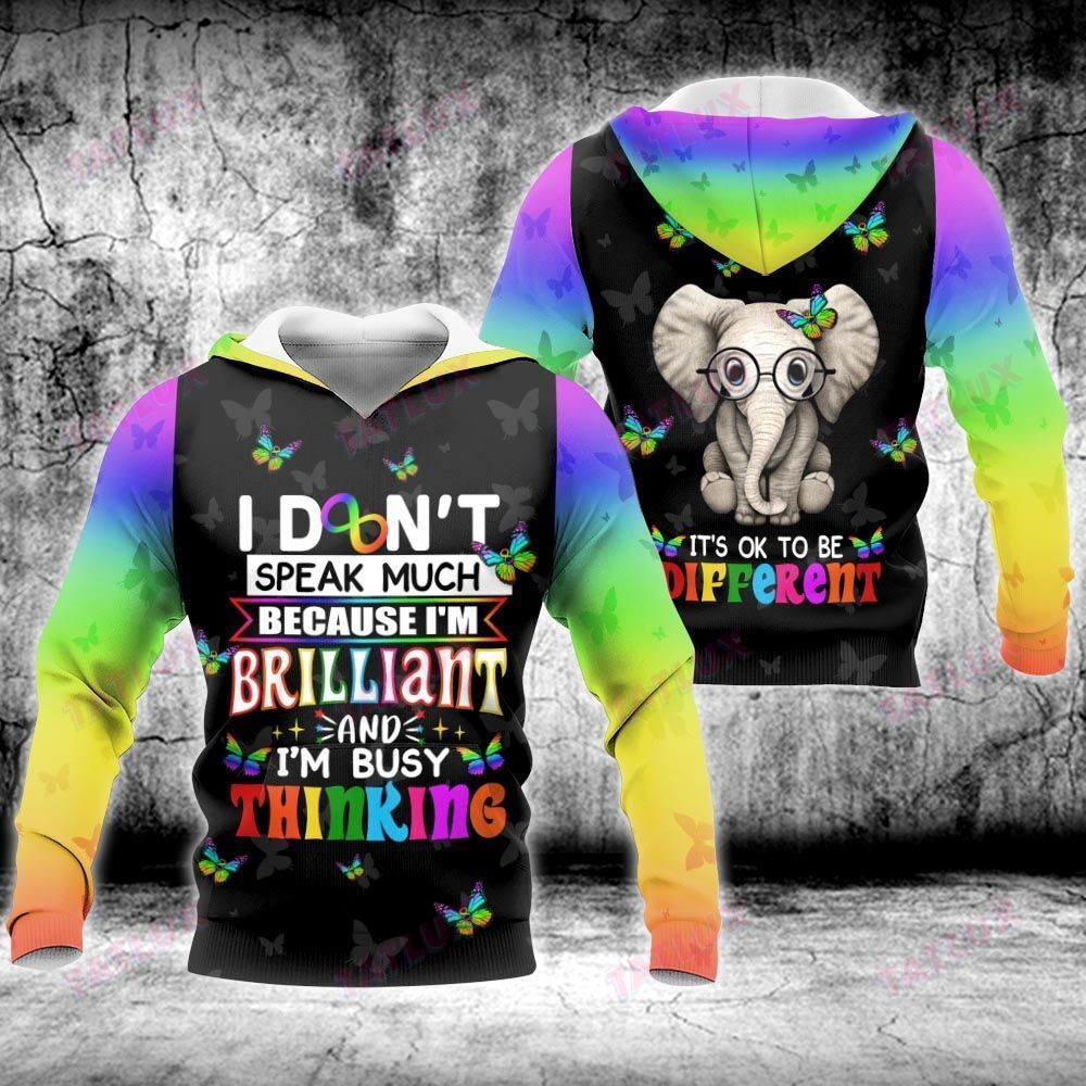 Autism Elephant It’S Ok To Be Different 3D All Over Printed Shirt, Sweatshirt, Hoodie, Bomber Jacket Size S – 5Xl