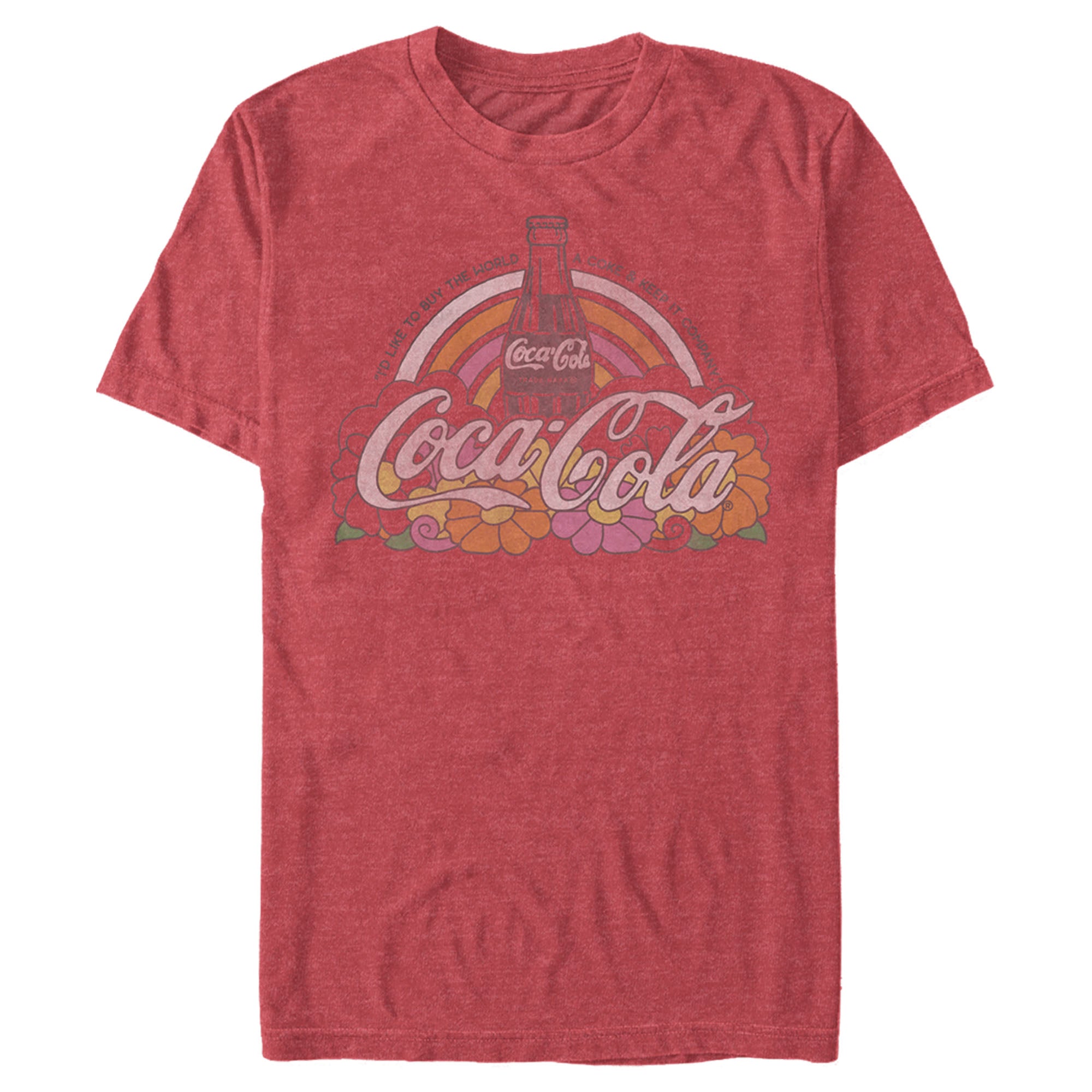 Coca Cola Men’S Unity Rainbow Logo  T-Shirt