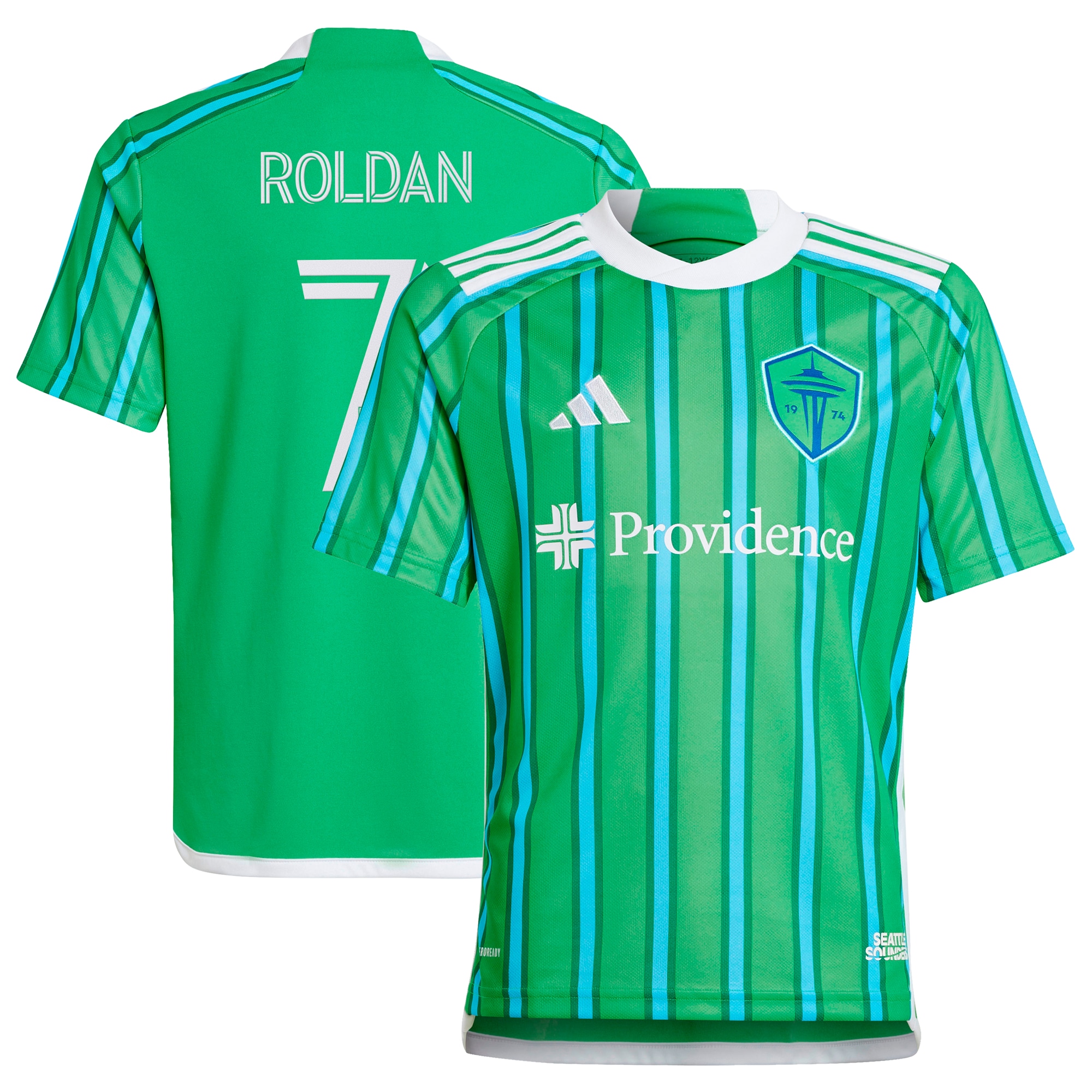 Cristian Roldan Seattle Sounders FC Youth 2024 The Anniversary Kit Replica Player Jersey  Green