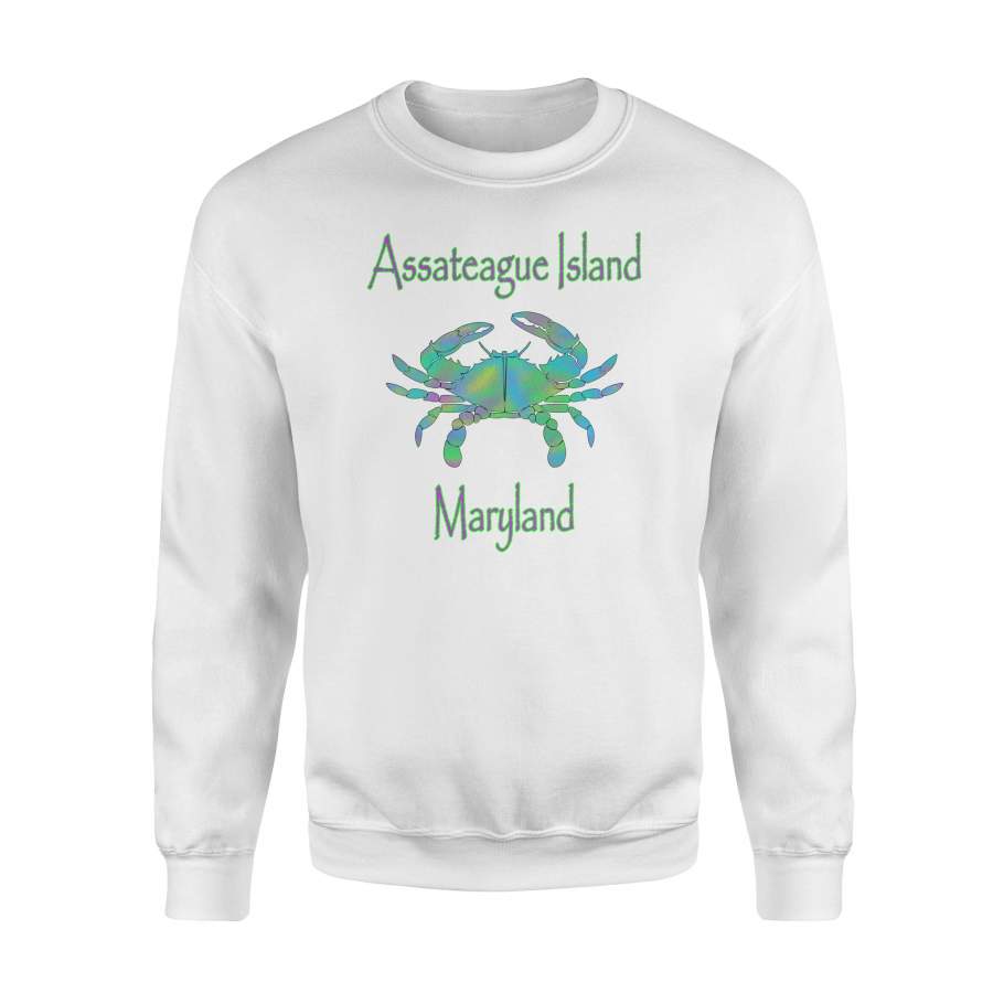 Assateague Island, Maryland Blue Crab Beach Sweatshirt