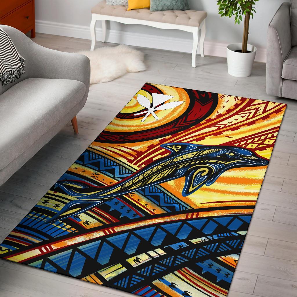 Hawaii Area Rug – Dolphin Surfing