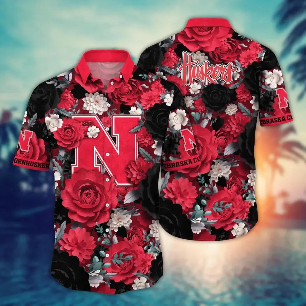 Nebraska Cornhuskers Ncaa Flower Aloha Hawaiian Shirt 5, Ncaa Hawaiian Shirt