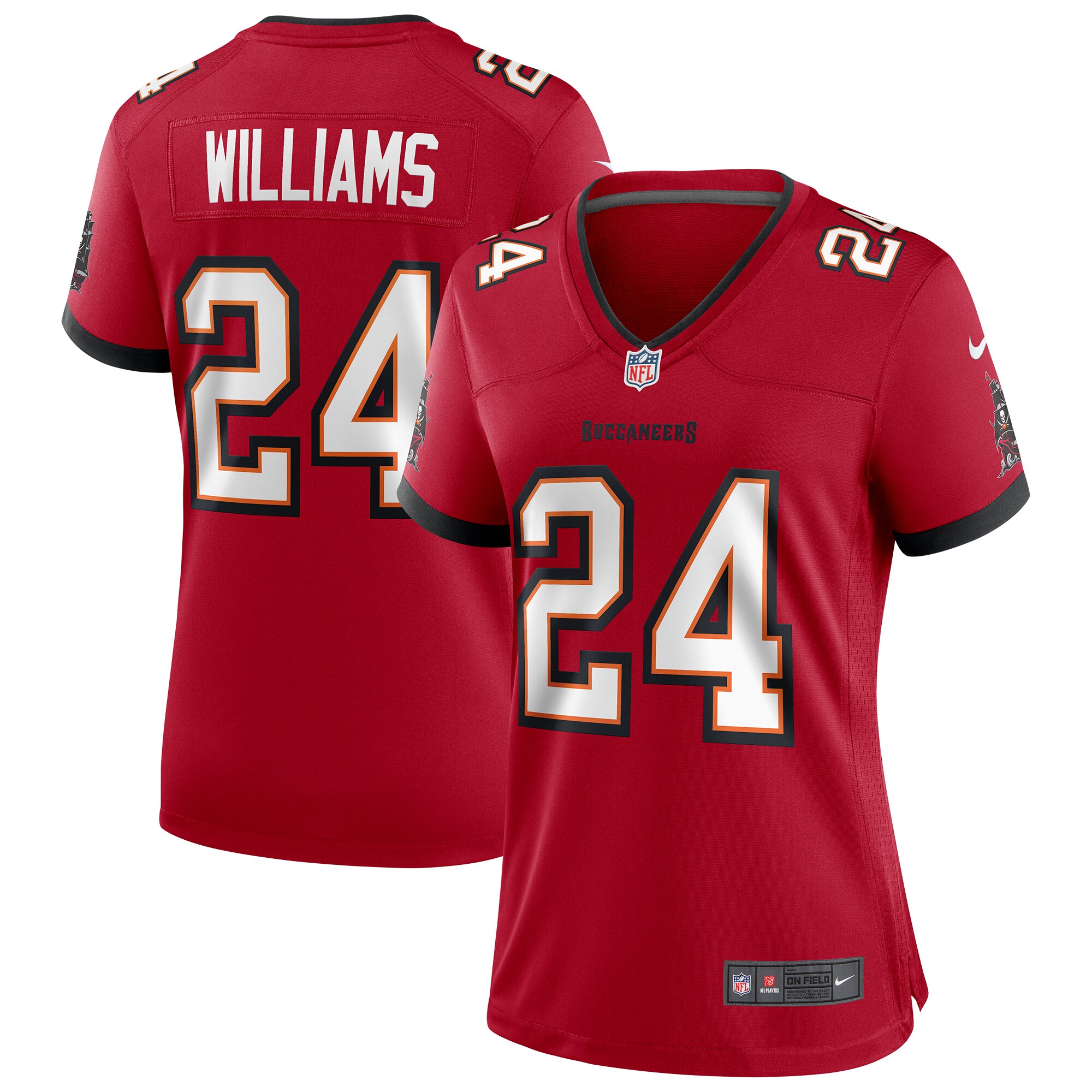 Women’s Tampa Bay Buccaneers Cadillac Williams Red Game Retired Player Jersey