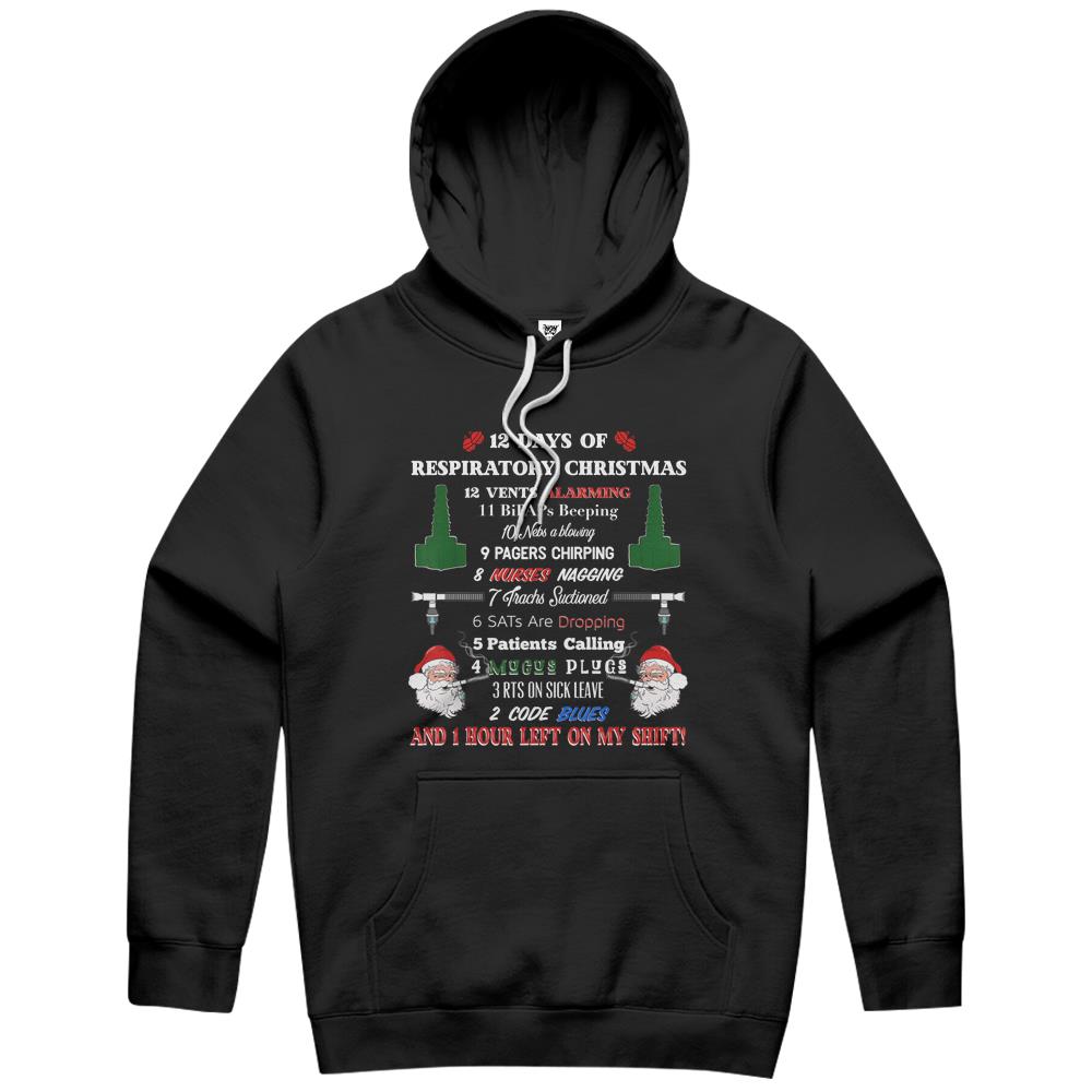 12 Days Of Respiratory Therapist Christmas Hoodie