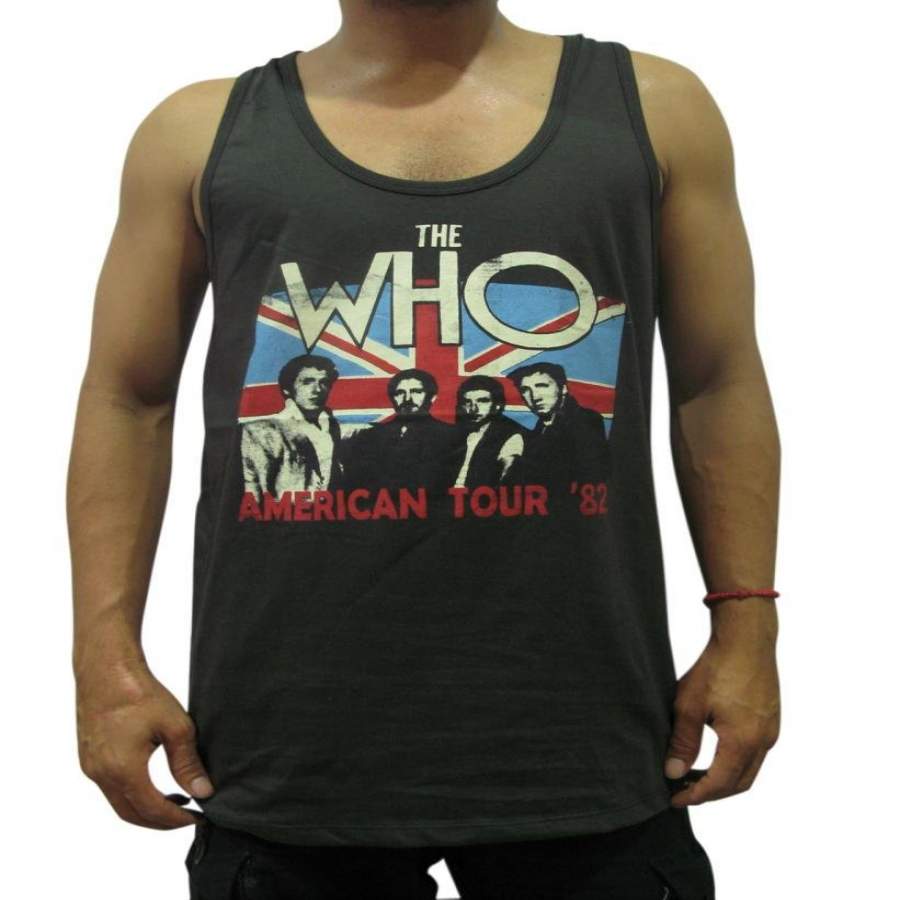 Bunny Brand Men’s The Who U.S.Tour’82 Music Tank Top T-Shirt