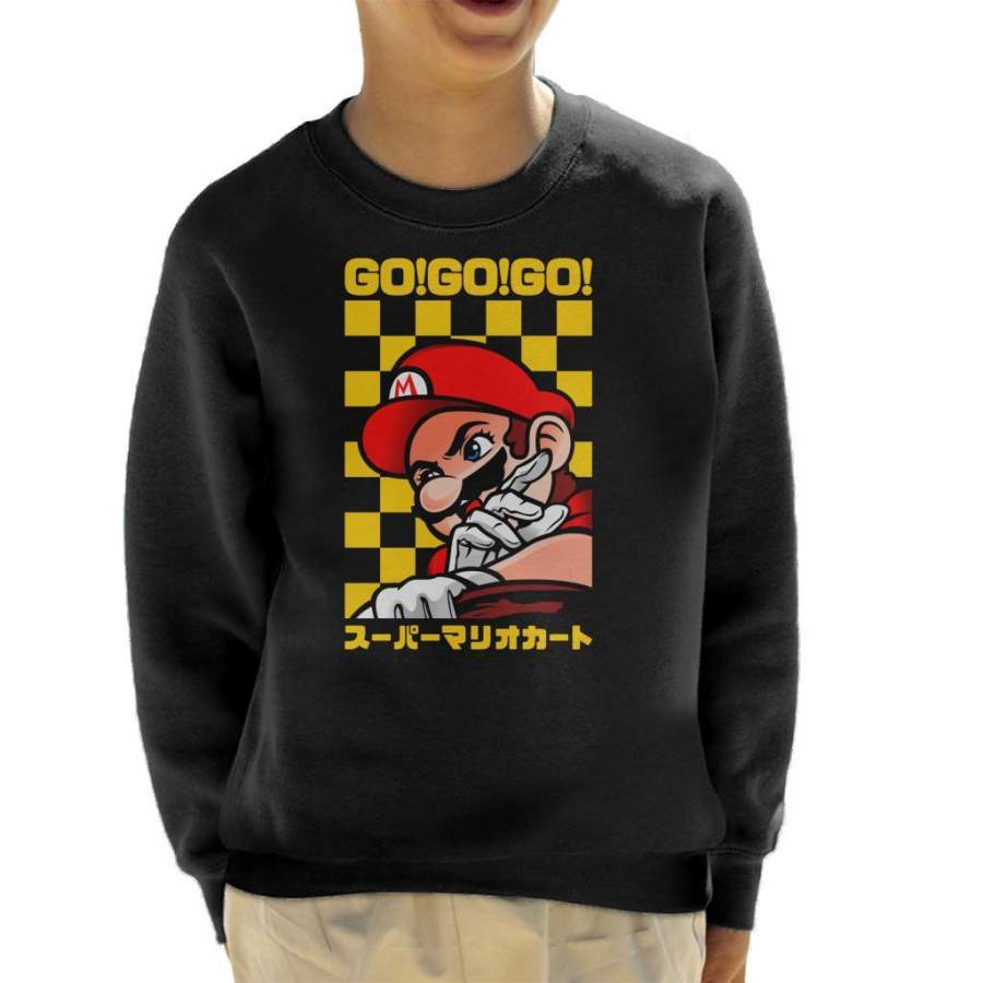 Go Go GO Mario Racing Kart Version II Kid’s Sweatshirt