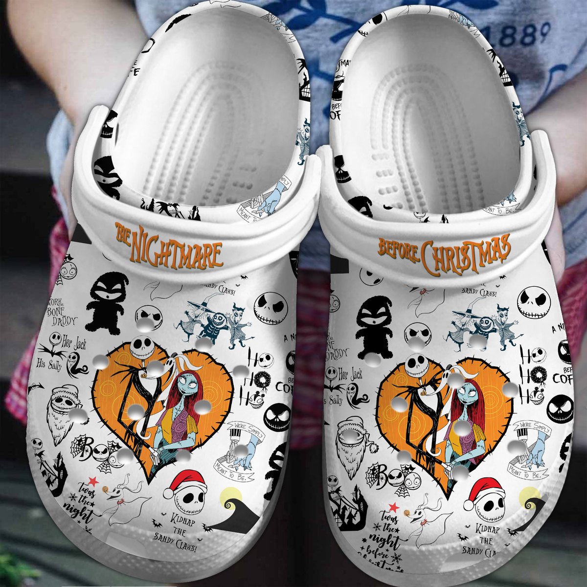 The Nightmare Before Christmas Movie Crocs Crocband Clogs Shoes Comfortable For Men Women and Kids 3