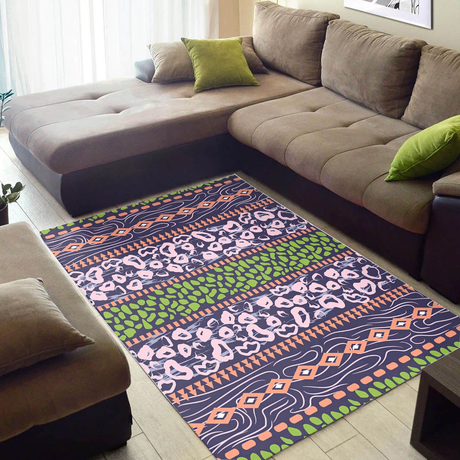 Modern African American Rug Attractive Black History Month Afrocentric Art African Design Floor Carpet African Inspired Home Decor WBG3114