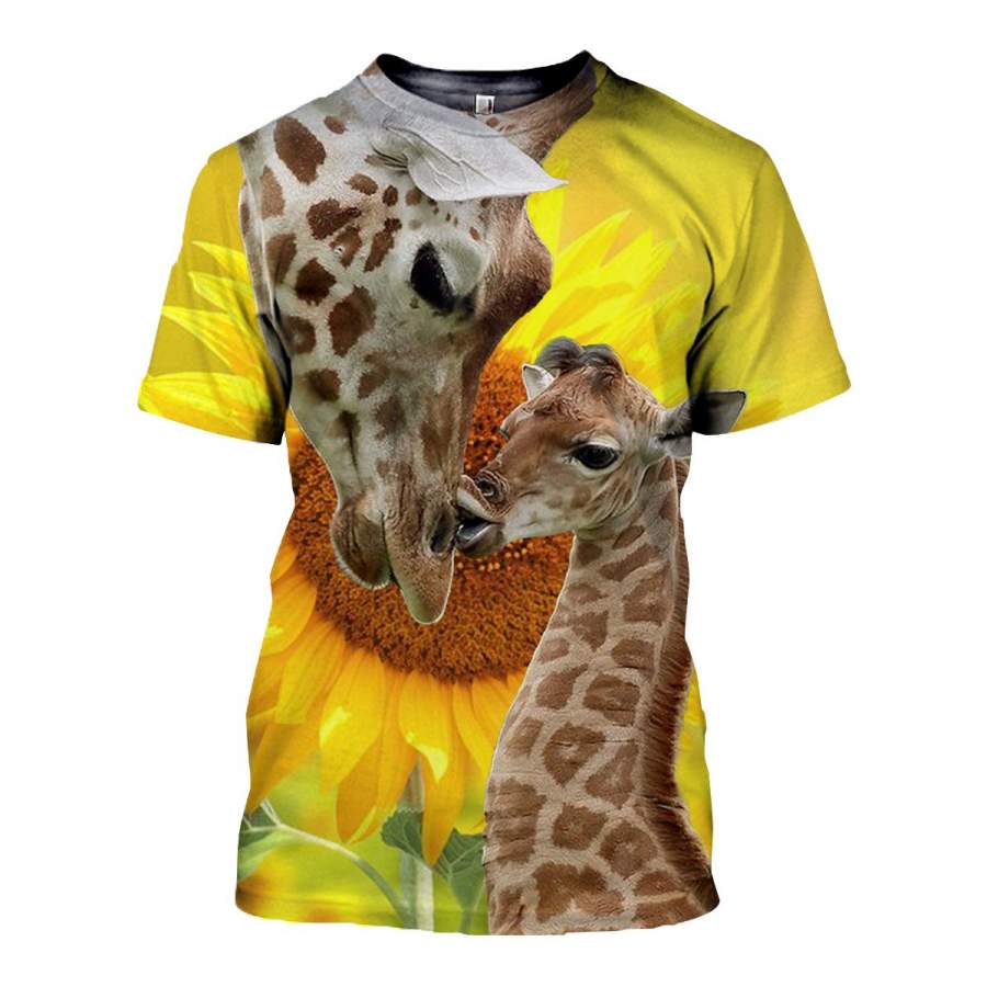 3D All Over Printed Giraffe T Shirt Hoodie 26125