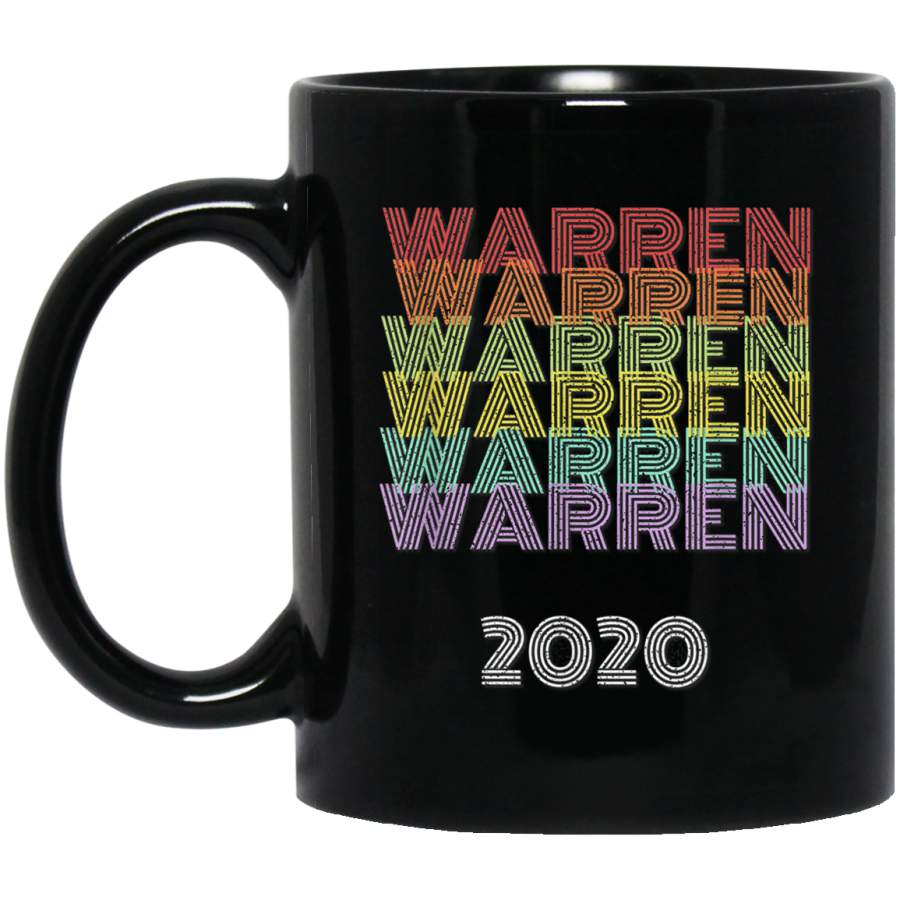 Warren 2020 Retro Vintage Elizabeth Warren Black Mug