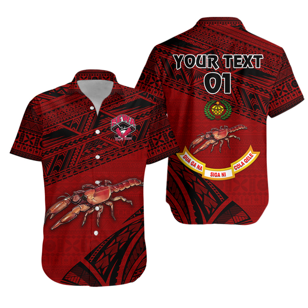 (Custom Personalised) Fiji Rewa Rugby Union Hawaiian Shirt Special Version – Red No.1, Custom Text And Number Lt8