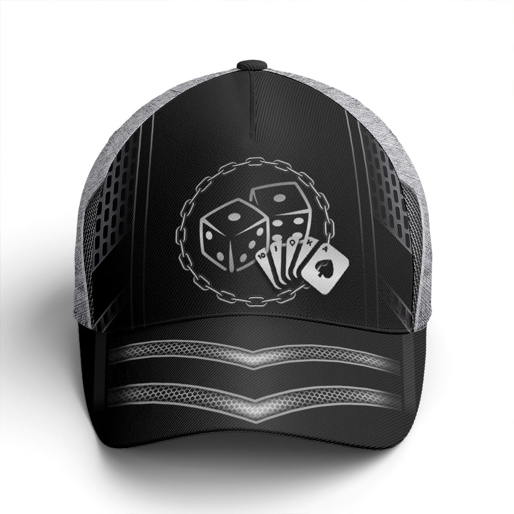 Card And Dice Metallic Baseball Cap Coolspod