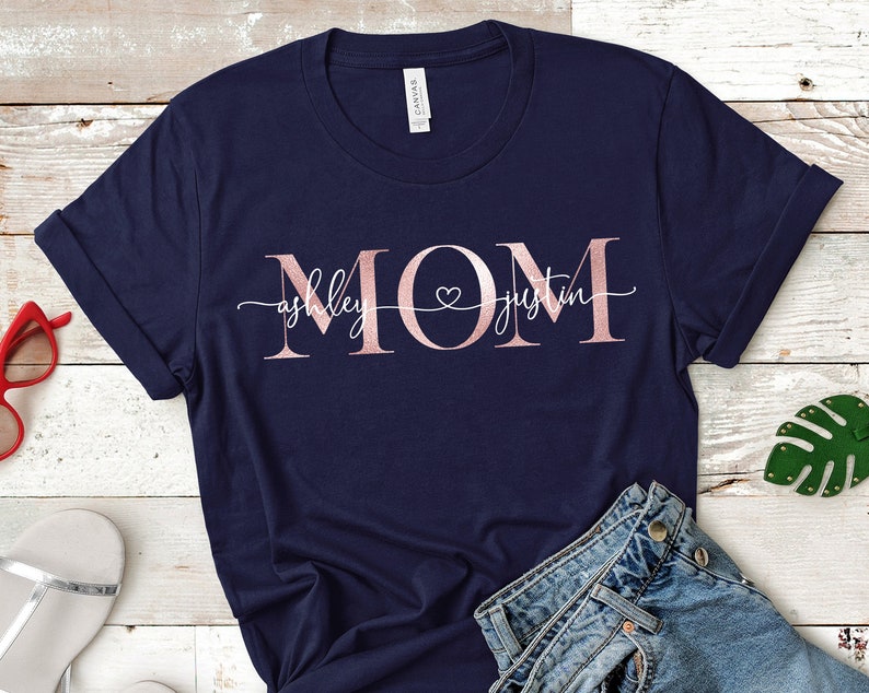 Mom Shirt Personalized Mom Shirt Kid Names Shirt Mom Gift Customized Mom Shirt Mother’S Day Gift Custom Children’S Name