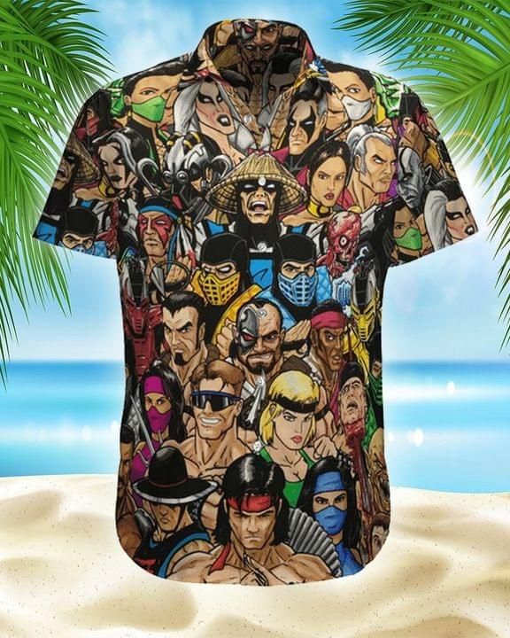 Mortal Kombat Game Print Short Sleeve Hawaii Casual Shirt Ha32821