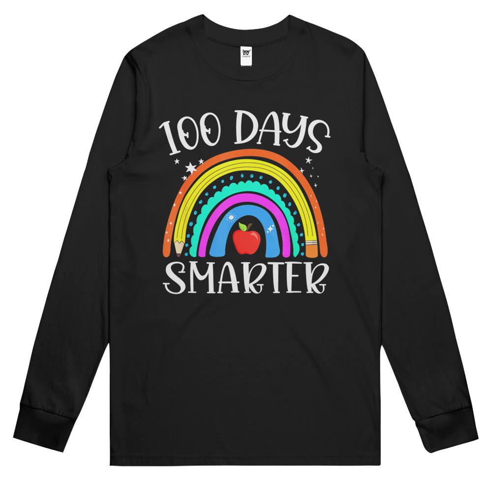 100Th Day Of School 100 Days Smarter Teacher And Student Long Sleeve T Shirts